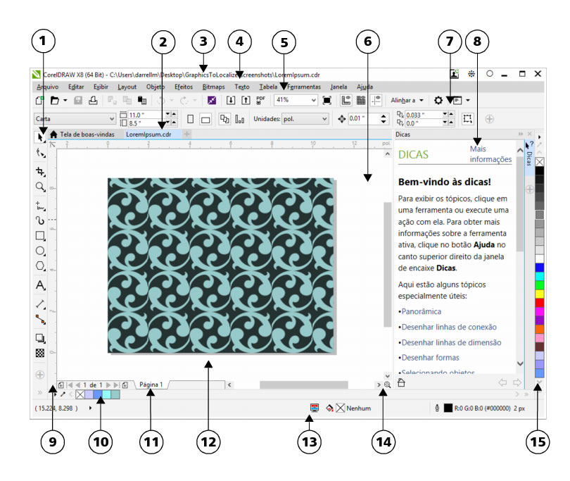 Área de Trabalho do CorelDraw