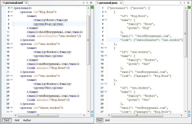 Difference between json and xml