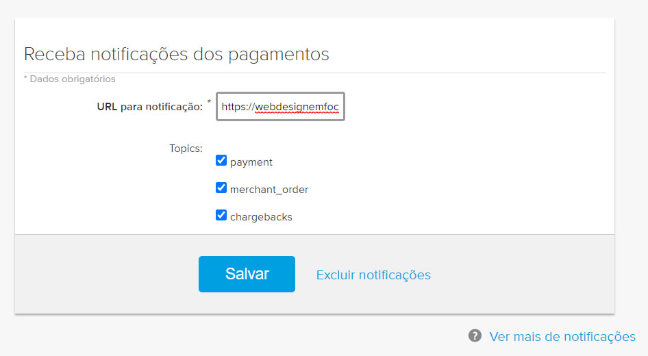 Notificações com Mercado Pago