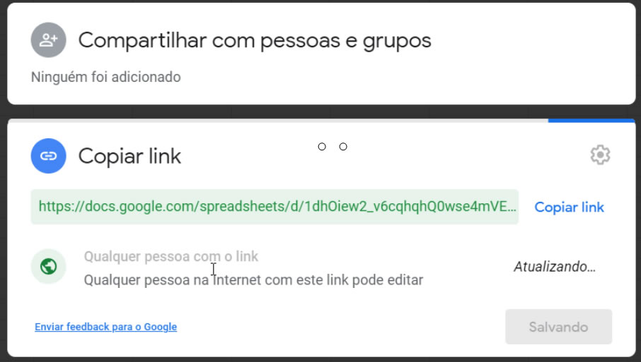 Compartilhando Google Planilhas publicamente