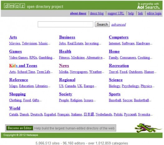 Dmoz site de diretórios